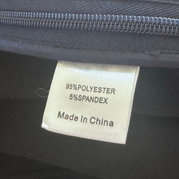 New TUCKERNUCK Navy Blue Faux Suede Stretch Straight Leg Dress Pants Womens Sz M - Picture 9 of 10